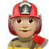 👨🏼‍🚒 man firefighter: medium-light skin tone display on Apple